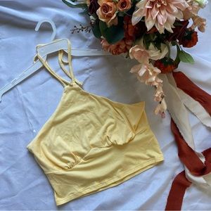🌸Soft Yellow Halter Crop Top🌸